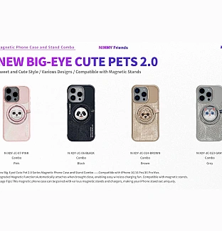 قاب و پاپ سوکت نیمی Nimmy New Big Eye Cute Pet Case With Magnetic Pop Socket